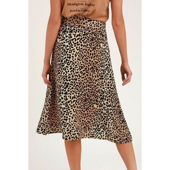 NEW FAITHFULL THE BRAND VALOIS MIDI SKIRT - Picture 4 of 10